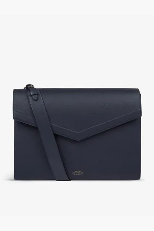 SMYTHSON Panama the Portman Logo-embossed Leather Cross-body Bag