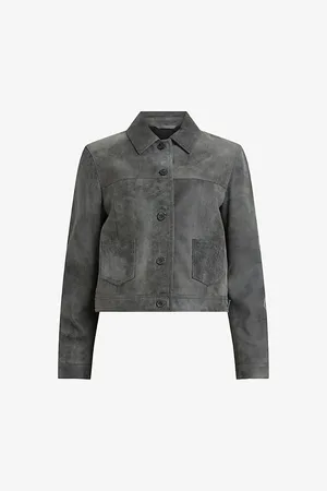 AllSaints Remy Patch-pocket Suede Trucker Jacket