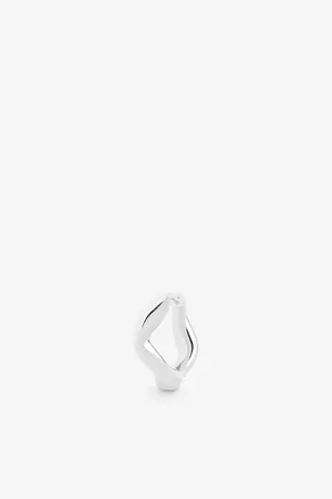 Maria Black Anil 6 Rhodium-plated Recycled Sterling- Huggie