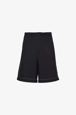 Prada Bermuda Brand-logo Silk Shorts
