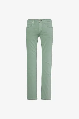 Paige Lennox Straight-leg Mid-rise Stretch-denim Jeans