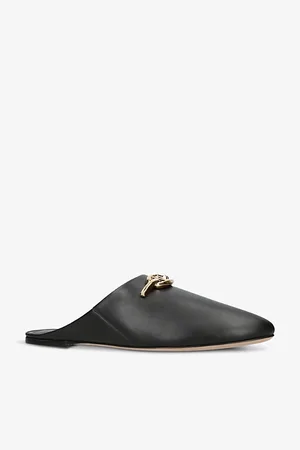 VALENTINO GARAVANI Vlogo Gate Leather Loafers
