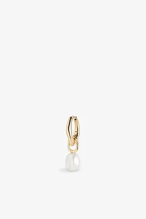 Maria Black Vento 18ct Yellow- Plated Sterling-silver and Fresh-water Pearl Huggie