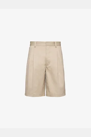 Prada Bermuda Brand-plaque Cotton Shorts