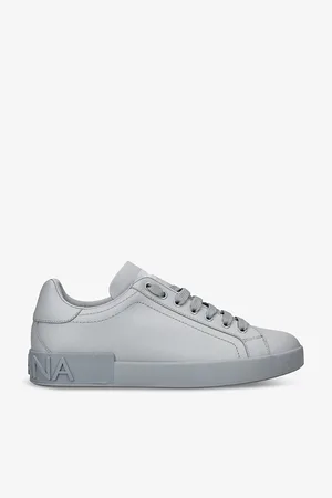 Dolce & Gabbana Portofino Logo-embossed Leather Low-top Trainers