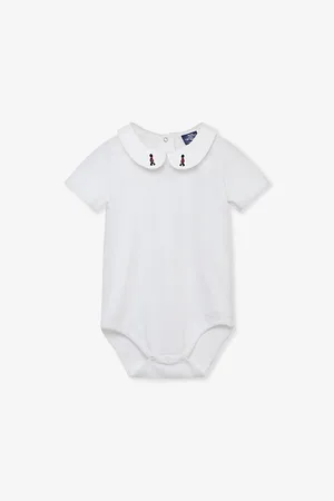 FrenchTrotters Milo Guardsman-embroidered Stretch-cotton Bodysuit 3-24 Months