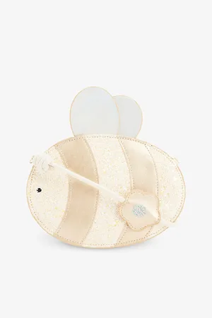 MIMI & LULA Bee Glitter-embellished Woven Cross-body Bag