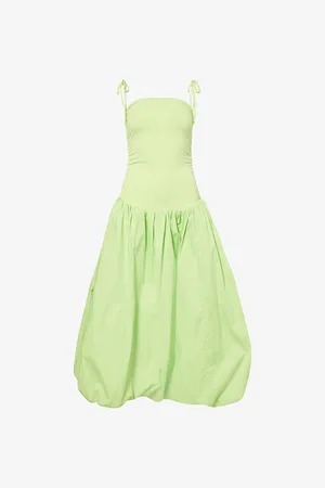 Amy Lynn Puffball Stretch-cotton Midi Dress