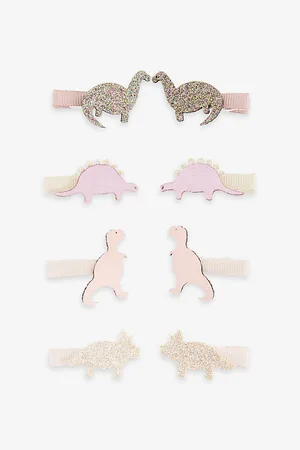 MIMI & LULA Dino Friends Pack of Eight Hair Clips
