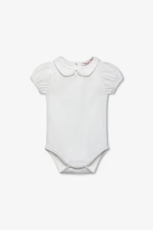 FrenchTrotters Bobble-trim Stretch-cotton Bodysuit 3-24 Months