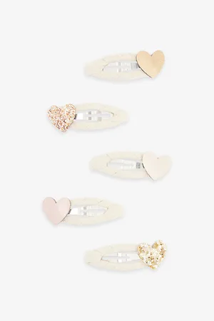 MIMI & LULA Teeny Heart Mini Pack of Five Hair Clips