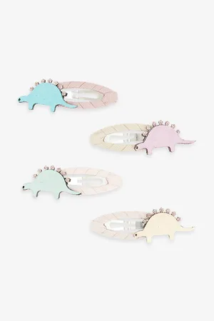 MIMI & LULA Dino-embellished Pack of Four Hair Clips