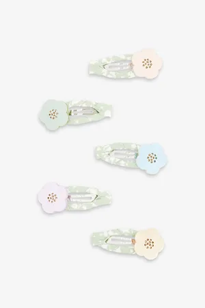 MIMI & LULA Flower-embellished Pack of Five Hair Clips