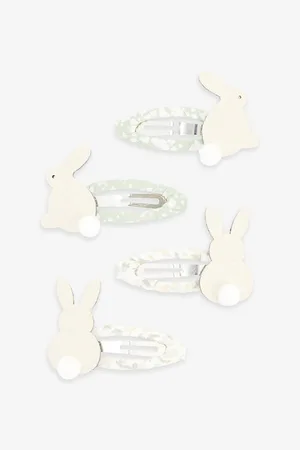 MIMI & LULA Bunny Set of Four Woven Hair Clips