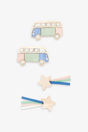 MIMI & LULA Campervan-embellished Pack of Four Hair Clips