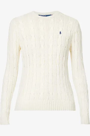 Ralph Lauren Julianna Brand-embroidered Regular-fit Cotton-knit Jumper