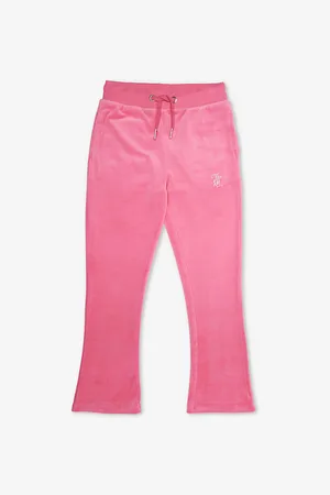 Juicy Couture Diamante-embellished Flared-leg Stretch-velour Jogging Bottoms 7-16 Years