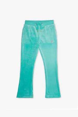 Juicy Couture Diamante-embellished Flared-leg Stretch-velour Jogging Bottoms 7-16 Years