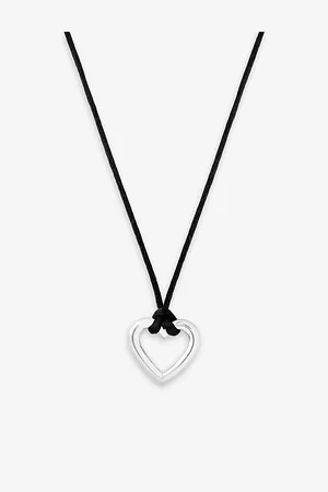Astrid & Miyu Heart -plated Sterling-silver and Cord Pendant Necklace
