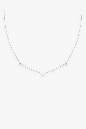 Astrid & Miyu Heart Charm -plated Sterling-silver and Cubic Zirconia Necklace