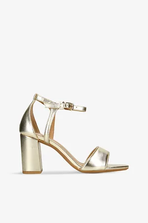 Kurt Geiger Faryn Metallic Faux-leather Heeled Sandals