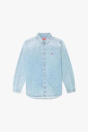 Diesel D-simple Logo-embroidered Denim Shirt