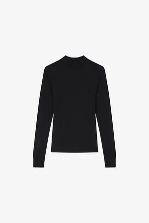 LK Bennett Ellie Mock-neck Merino-wool Top