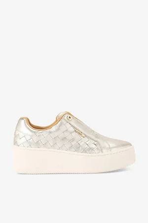 Carvela Connected Laceless Leather Low-top Trainers