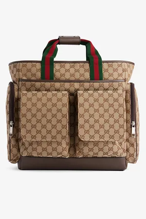 Gucci Monogram-print Top-handle Canvas Changing Bag