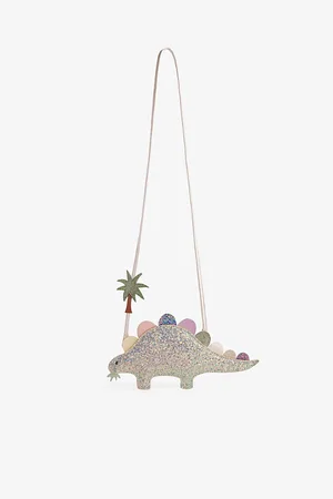 MIMI & LULA Stegosaurus Glitter-embellished Woven Cross-body Bag
