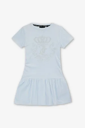 Juicy Couture Diamante Crown-embellished Stretch-velour Dress 7-15 Years