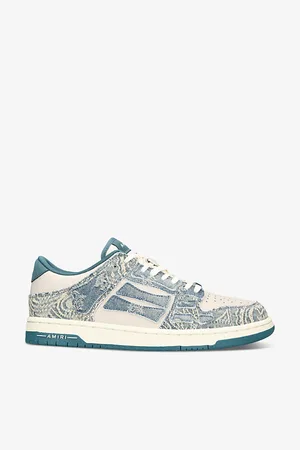 AMIRI Skel Top Bandana-print Leather Low-top Trainers