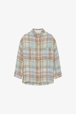 IRO Maryse Patch-pocket Relaxed-fit Tweed Overshirt