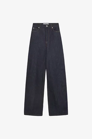 Loewe High-rise Wide-leg Brand-patch Jeans