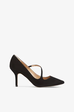 LK Bennett Simone Asymmetric Heeled Leather Court Shoes