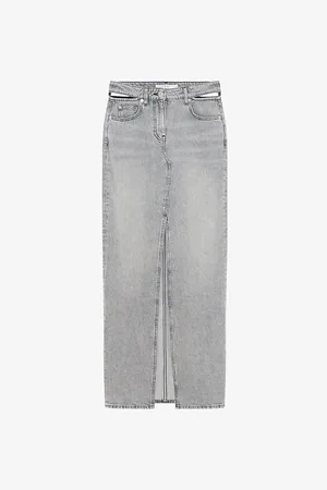 IRO Finji Cut-out High-rise Denim Maxi Skirt