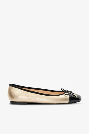 Dune Highest Bow-embellished Leather Ballet Pumps