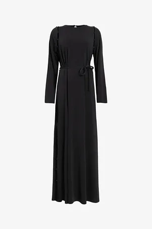 AllSaints Susannah Removable-sleeve Stretch-woven Maxi Dress