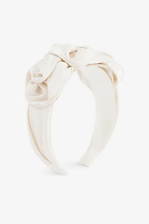 Jennifer Behr Triple Rosette Brand-patch Silk Headband