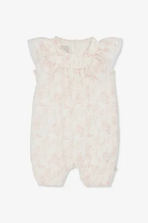 The Little Tailor Fawn-print Cotton-poplin Romper 3-18 Months
