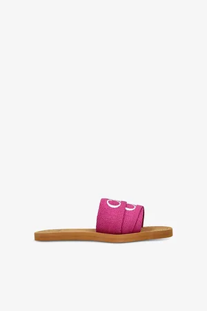 Chloé Woody Logo-print Woven Sandals