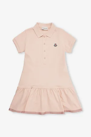 Moncler Brand-patch Short-sleeve Stretch-cotton Dress 4-12 Years