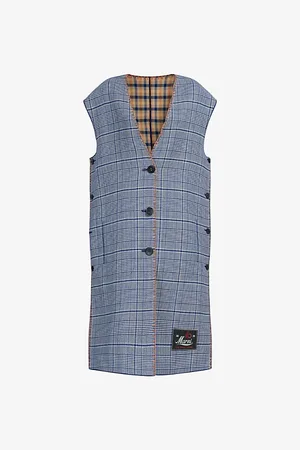 Marni Single-breasted Checked Relaxed-fit Wool-blend Waistcoat