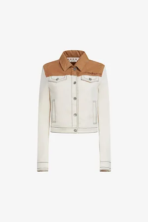 Marni Contrast-stitch Patch-pocket Regular-fit Stretch-cotton Jacket