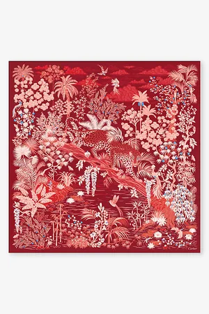 Cartier Panthère De Graphic-print Silk-twill Scarf