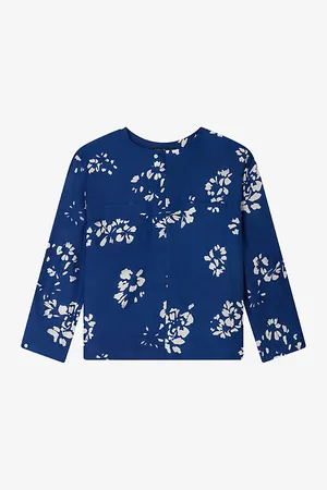Soeur Tunisie Floral-print Long-sleeve Silk Blouse