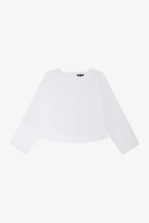 Soeur Armande Round-neck Wide-cuff Cotton Blouse