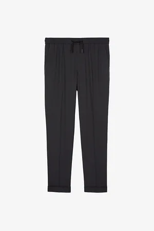 The Kooples Elasticated-waist Tapered-leg Stretch-woven Trousers