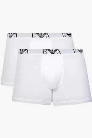 Emporio Armani Pack of Two Logo-embellished Stretch-cotton Boxers