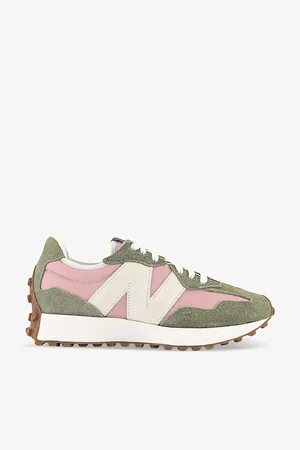 New Balance 327 Logo-embroidered Suede and Woven Low-top Trainers
